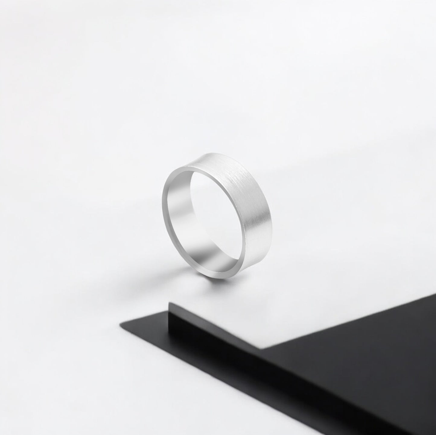 925 Sterling Silver Brushed Matte Band Ring