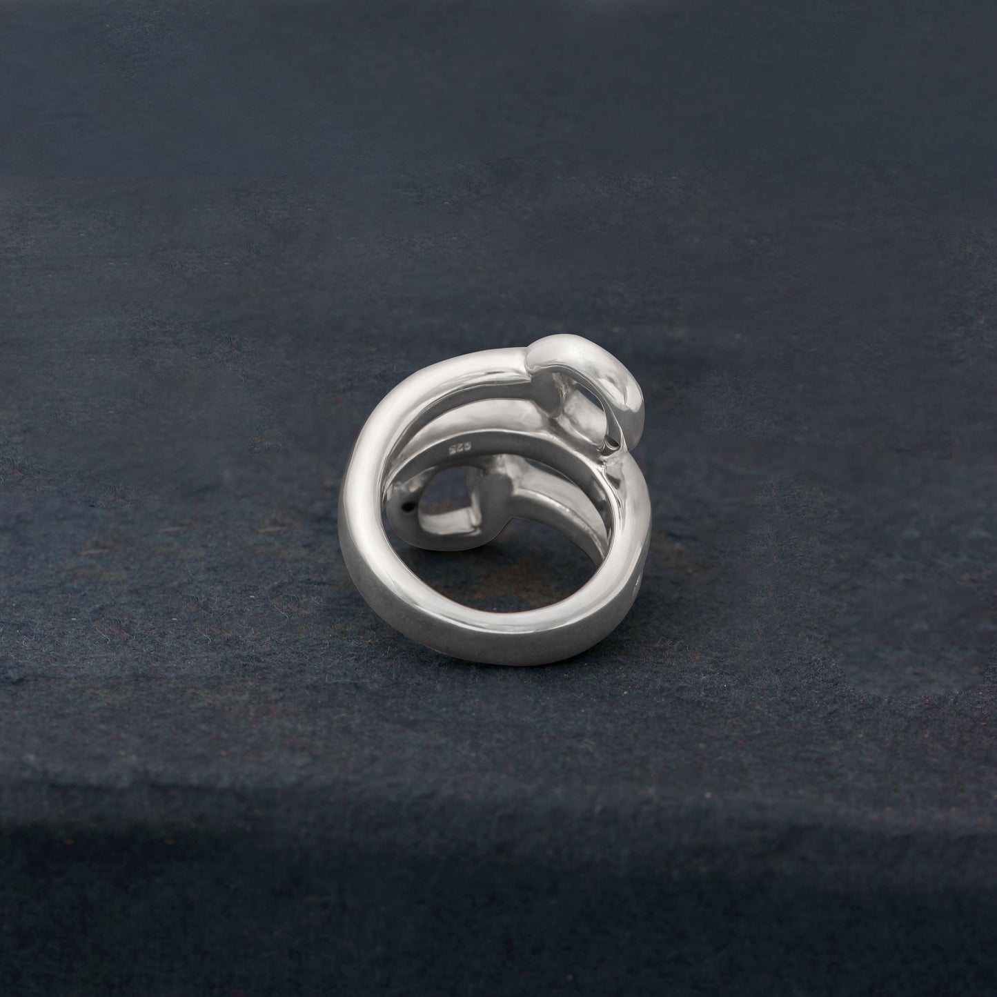 925 Solid Sterling Silver Belt Shaped Ring