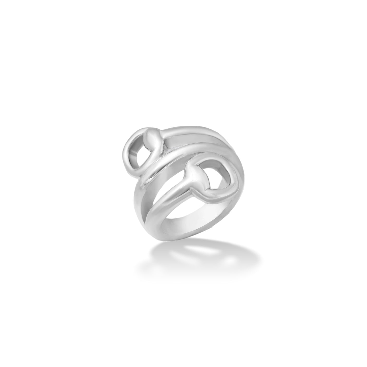 925 Solid Sterling Silver Belt Shaped Ring