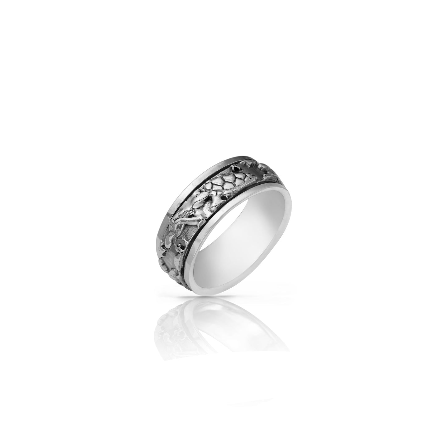 925 Sterling Silver Turtle Ring – Anxiety Relief & Business Success