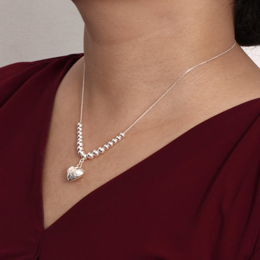 Love Puffy Heart Hemmer Necklace GemsRush