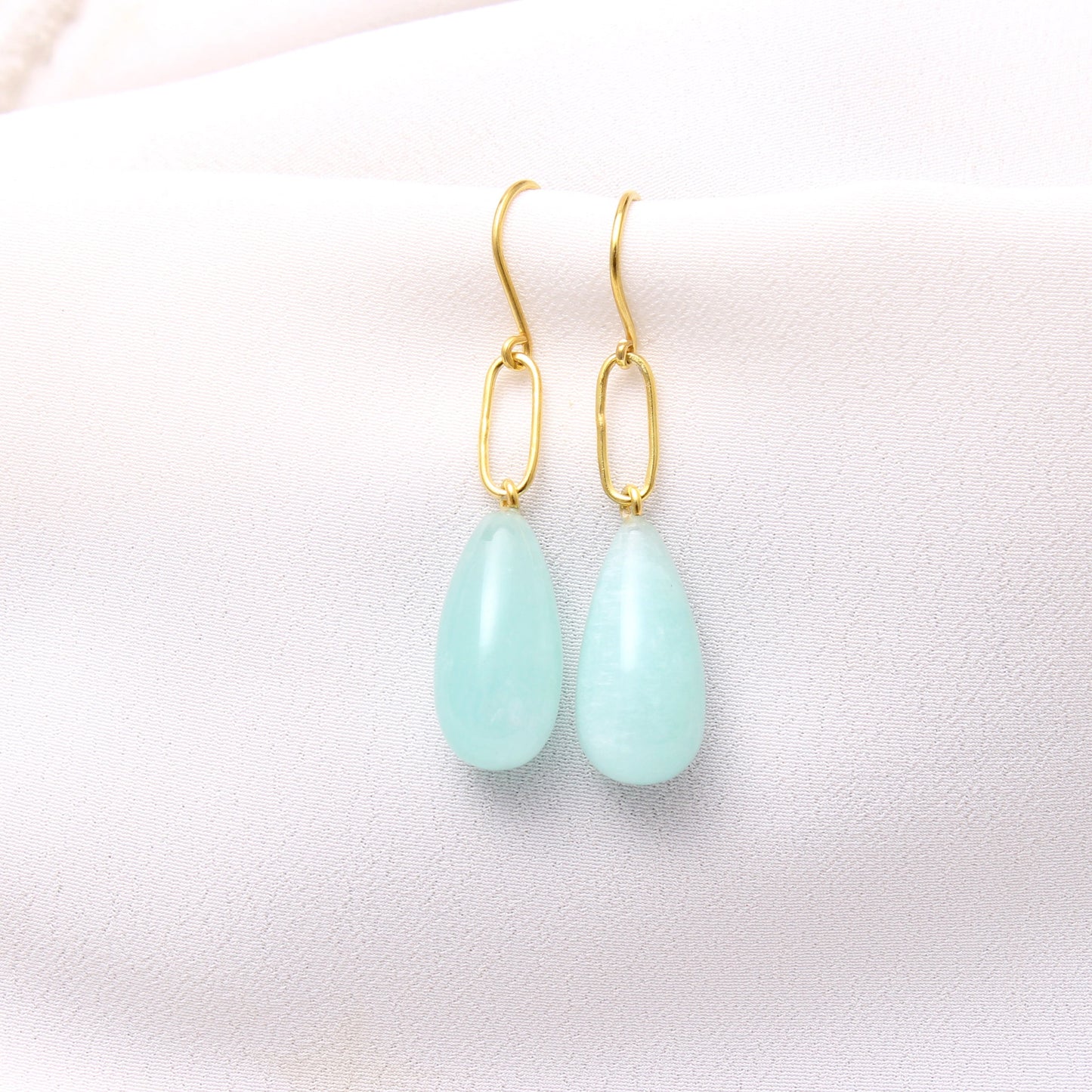 Natural Gemstone Drop Dangle Gold Plated Earring GemsRush