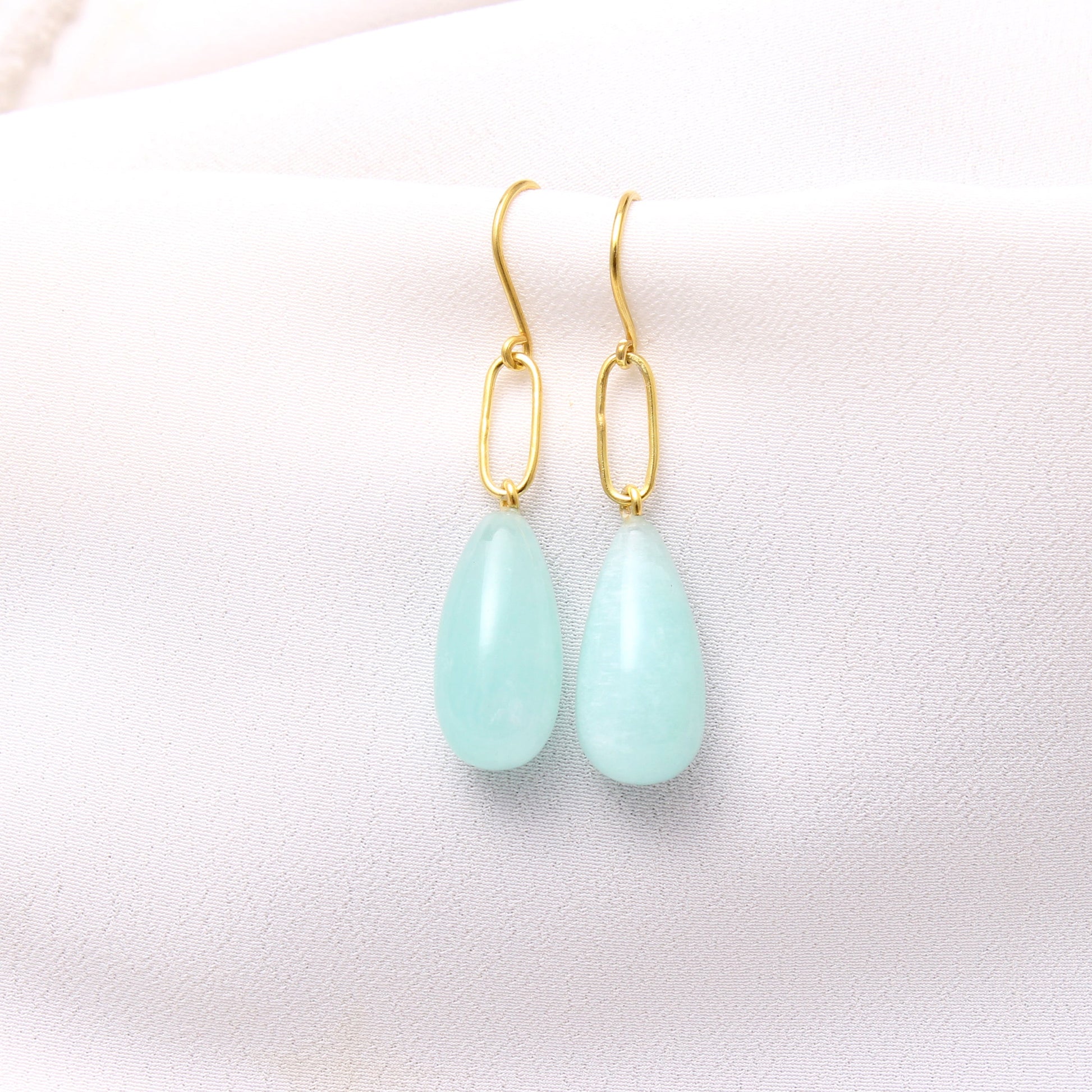 Natural Gemstone Drop Dangle Gold Plated Earring GemsRush