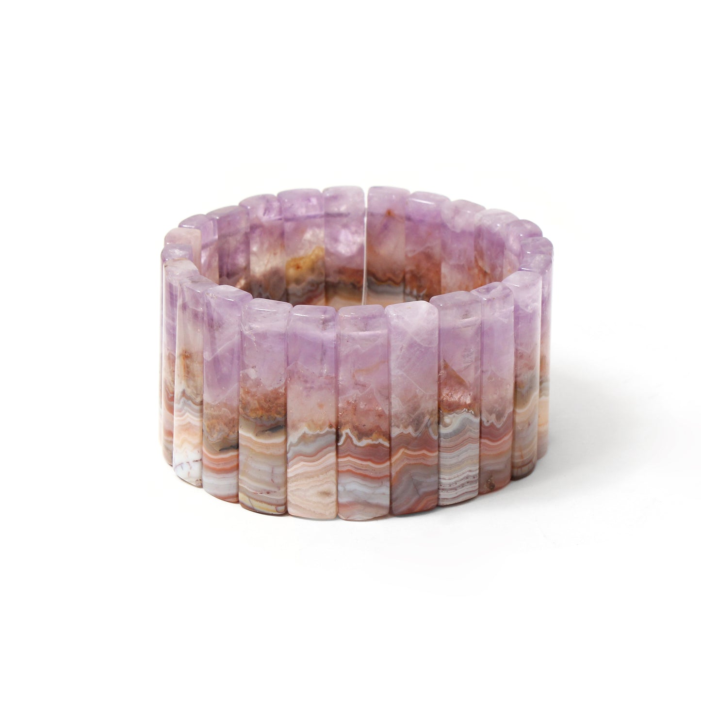 Natural Auralite Gemstone Wide Bracelet – Unique Healing Crystal Jewelry for Balance & Energy