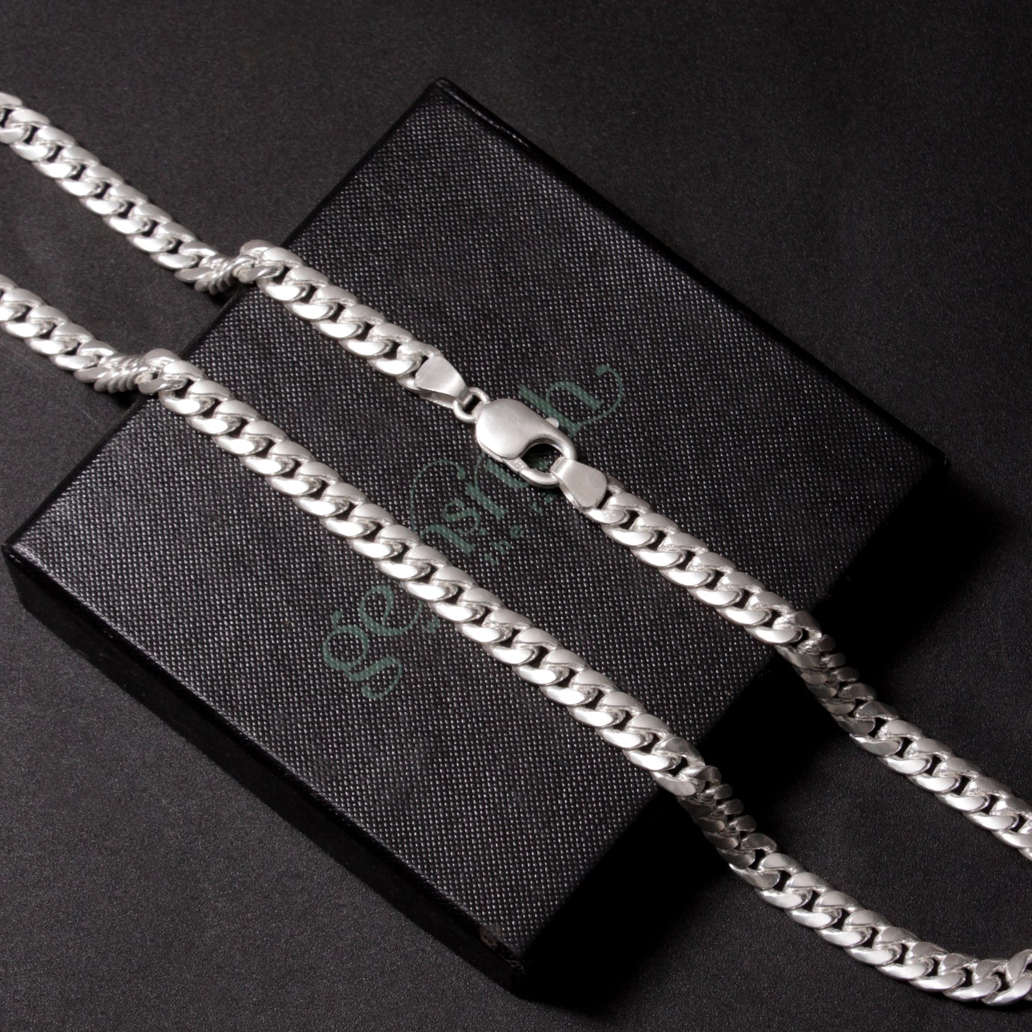 925 Sterling Silver Cuban Chain Necklace – Premium Men’s Solid Silver Chain | Daily Wear & Hypoallergenic Jewelry