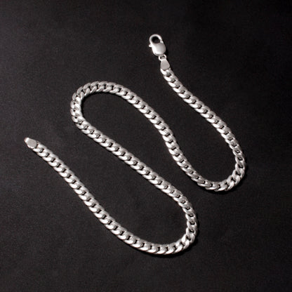 925 Sterling Silver Cuban Chain Necklace – Premium Men’s Solid Silver Chain | Daily Wear & Hypoallergenic Jewelry