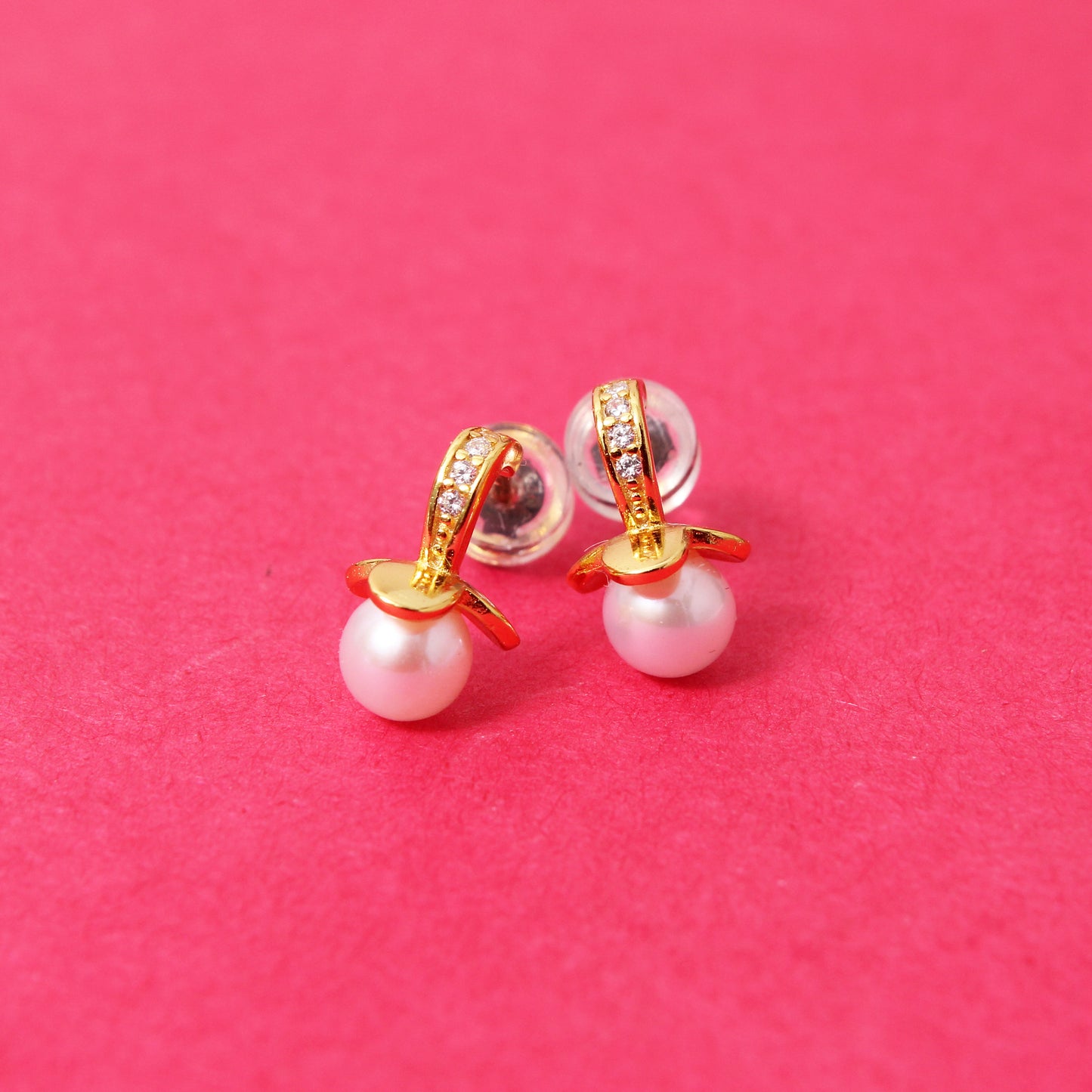 Grace Your Style – Natural Pearl Drop Earrings in 925 Sterling Silver with Gold Plating