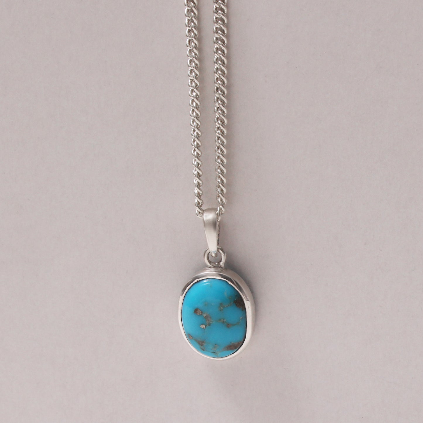 Natural Turquoise Pendant Necklace – Sterling Silver Chain | Calming Stone of Protection & Positivity