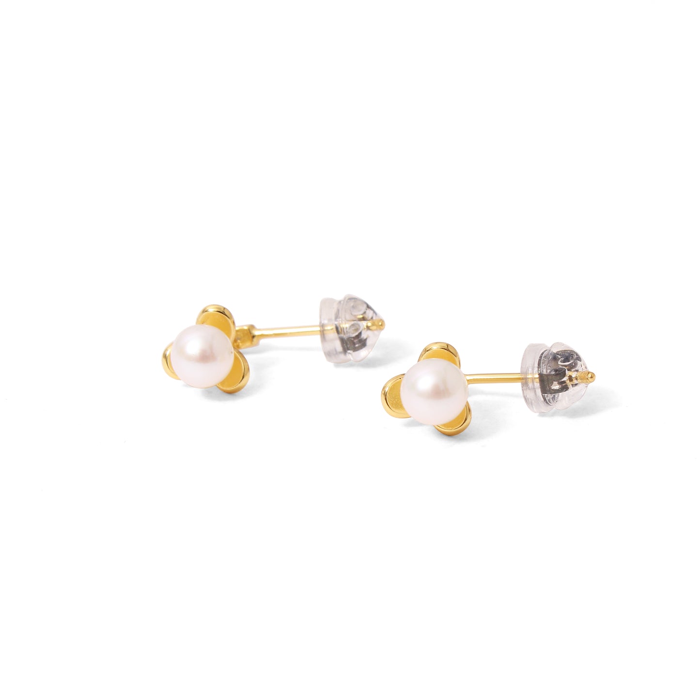 Grace Your Style – Natural Pearl Drop Earrings in 925 Sterling Silver with Gold Plating
