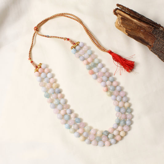 Elegant Natural Multi Aquamarine Beaded Necklace – Handmade Pastel Gemstone Jewelry for Women