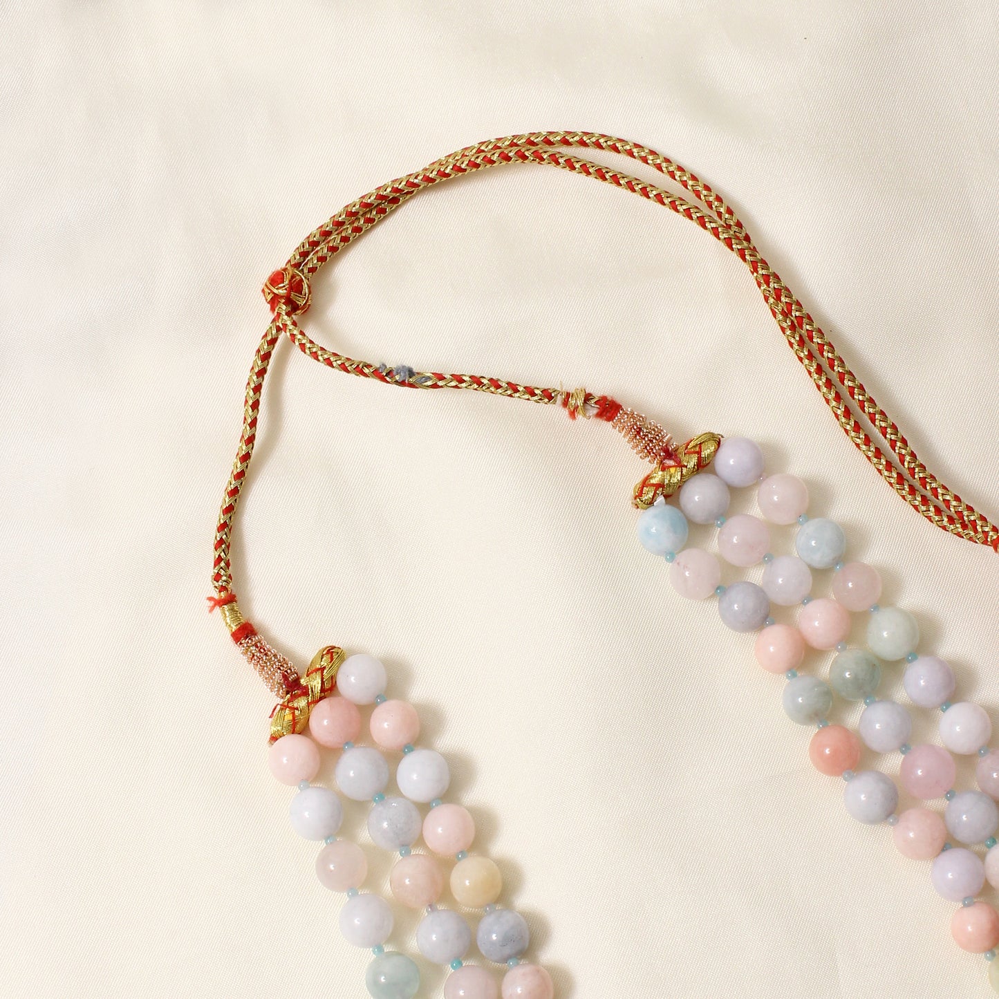 Elegant Natural Multi Aquamarine Beaded Necklace – Handmade Pastel Gemstone Jewelry for Women