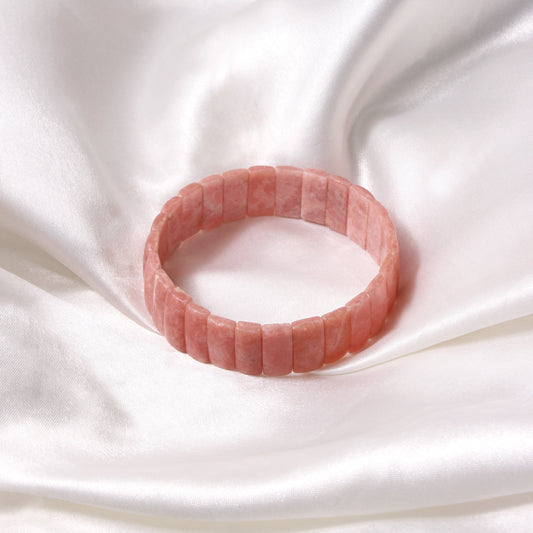 Natural Rhodochrosite Gemstone Bracelet – Natural Pink Healing Crystal for Love, Joy & Emotional Balance