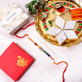Triple Evil Eye Charm Gemstone Rakhi – Protection Rakhi with Natural Healing Stones