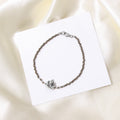 Natural Pyrite Faceted Bead Bracelet with Ganesha Charm – 925 Sterling Silver Prosperity & Protection Gemstone Bracelet