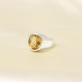 Men's Citrine Gemstone Ring in Sterling Silver – Boost Confidence & Success with Citrine Jewelry