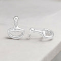 925 Sterling Silver Unique Shackle Stud Earrings