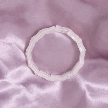 Natural Moonstone Fancy Shape Stretch Bead Bracelet – Handmade Healing Crystal Jewelry for Intuition & Calm