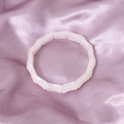 Natural Moonstone Fancy Shape Stretch Bead Bracelet – Handmade Healing Crystal Jewelry for Intuition & Calm