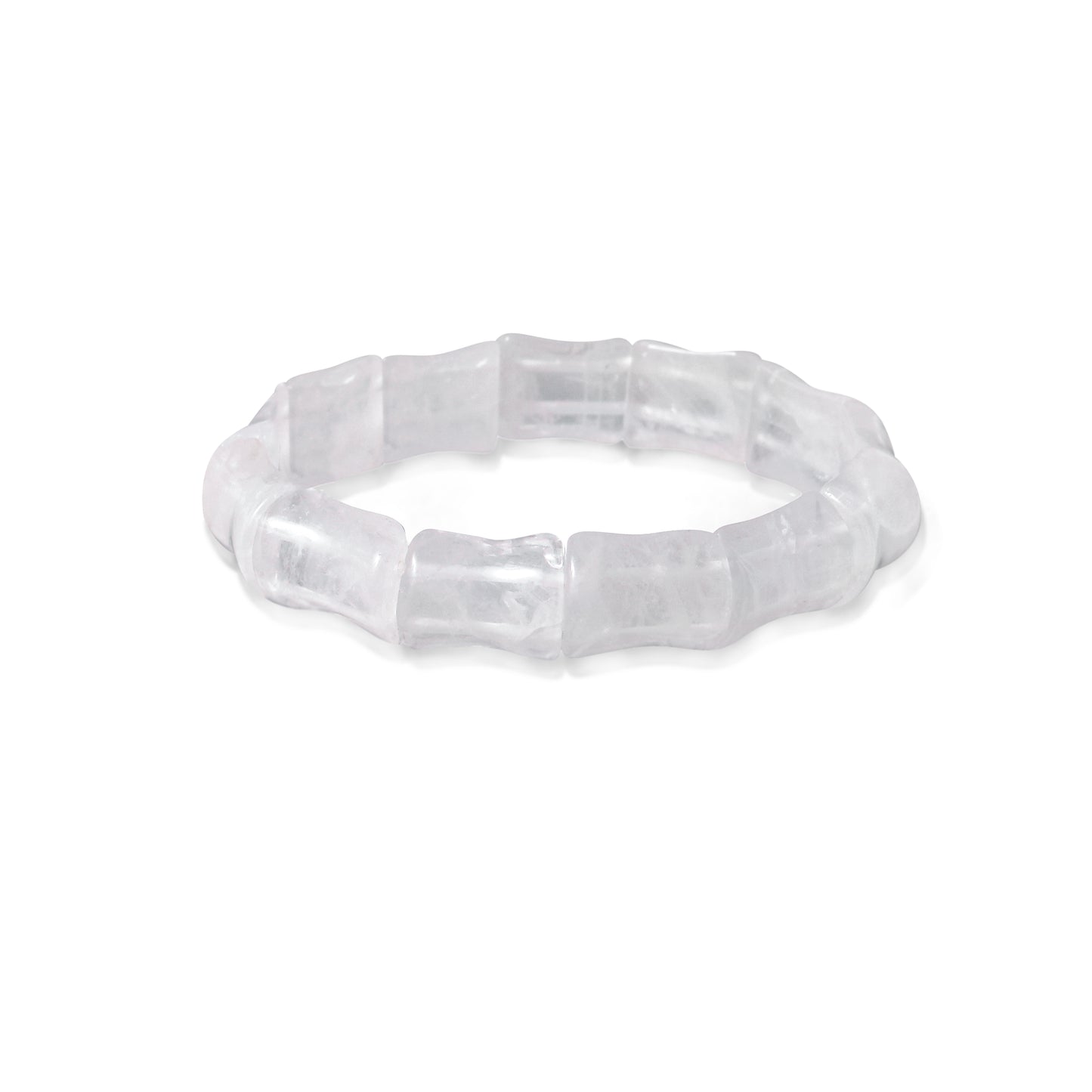 Natural Moonstone Fancy Shape Stretch Bead Bracelet – Handmade Healing Crystal Jewelry for Intuition & Calm