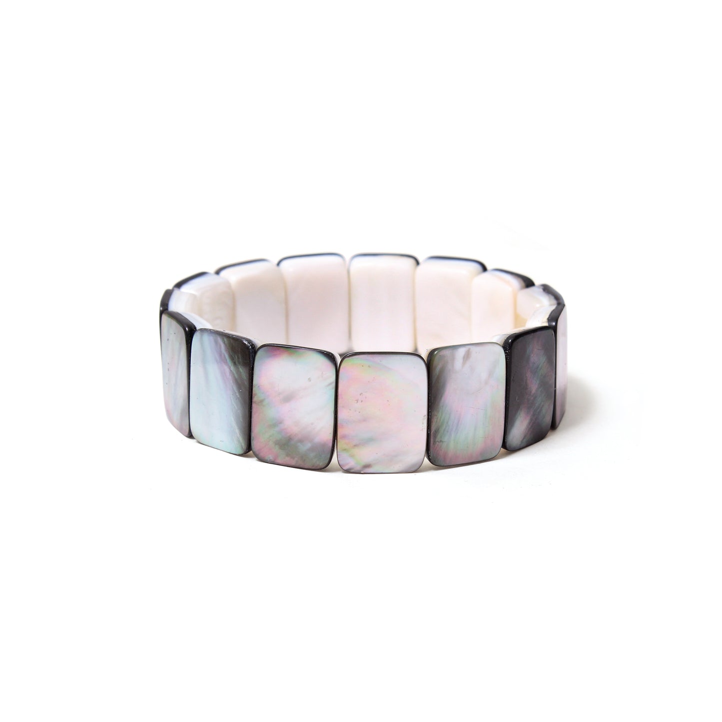 Elegant Shell Pearl Bracelet – Stylish Rectangular Beads for Timeless Beauty