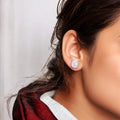 Natural Rainbow Moonstone Stud Earrings – 925 Sterling Silver | Elegant & Minimalist Gemstone Jewelry
