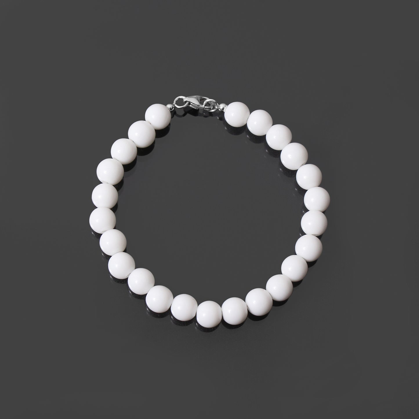 Natural White Coral Gemstone Bracelet – Elegant Healing Jewelry