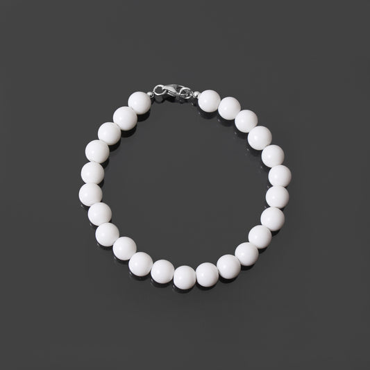 Natural White Coral Gemstone Bracelet – Elegant Healing Jewelry