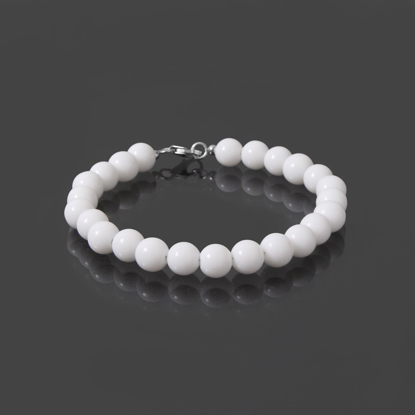 Natural White Coral Gemstone Bracelet – Elegant Healing Jewelry