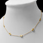 Yellow Sapphire Gemstone Silver Necklace – Elegant Gold Plated 925 Sterling Silver Chain Jewelry