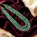 Natural Strawberry Quartz Three Layers Necklace - Elegant Gemstone Statement Piece