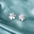 Elegant 925 Sterling Silver Three-Leaf Stud Earrings – Chic & Timeless Floral Jewelry