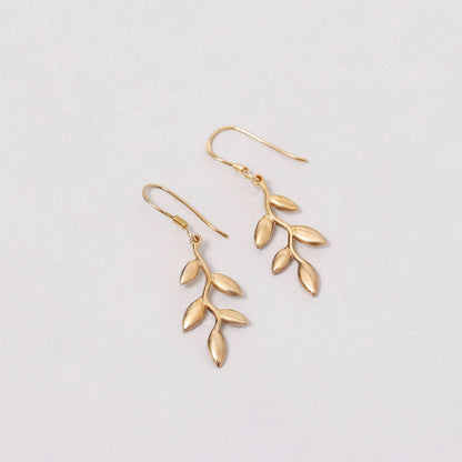 Elegant 925 Sterling Silver Leaf Drop Earrings – Nature-Inspired Beauty