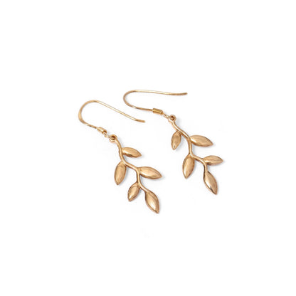 Elegant 925 Sterling Silver Leaf Drop Earrings – Nature-Inspired Beauty