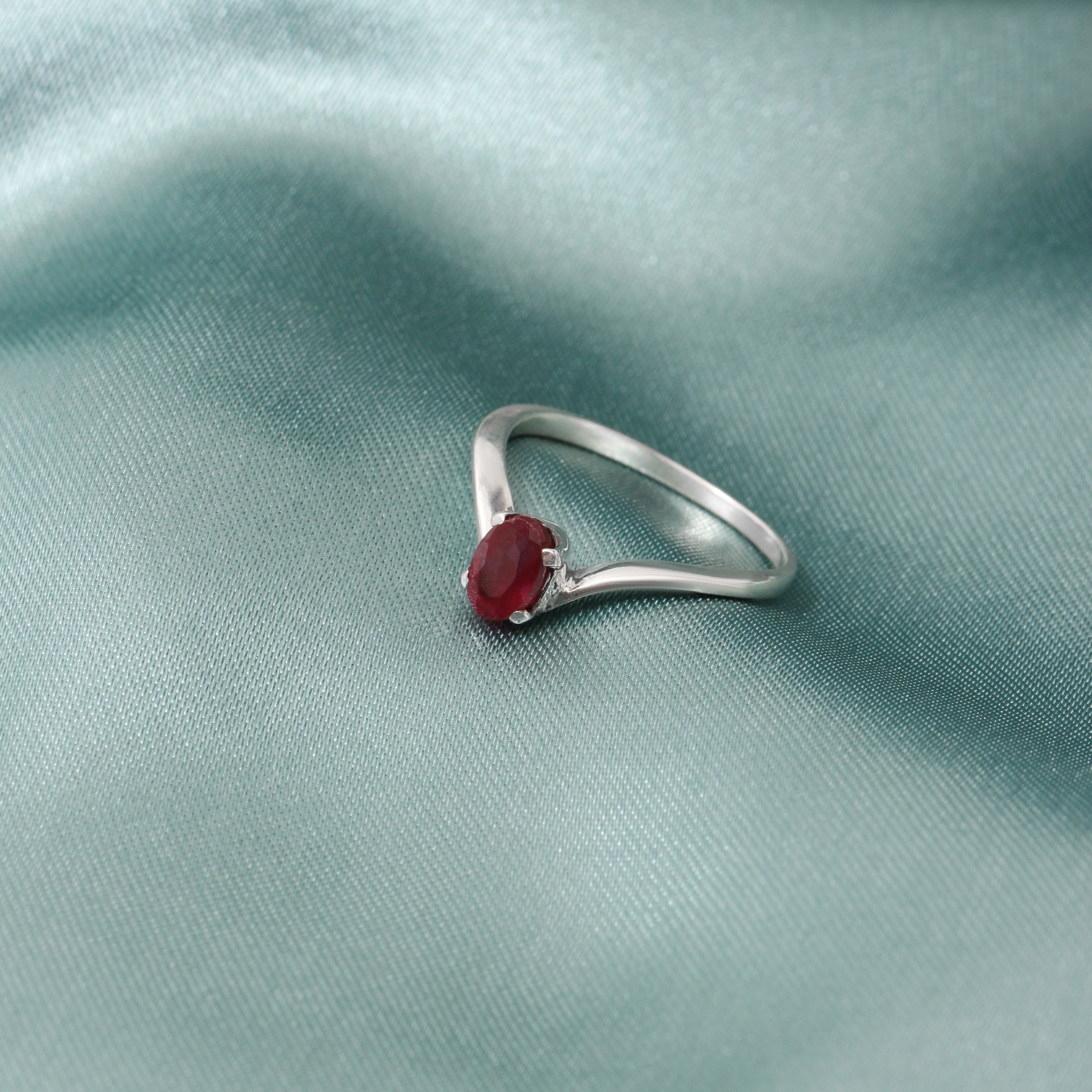 Silver Rube Rings 925 Sterling Silver Ruby Gemstone Ring – Elegance with a Touch of Roya ...