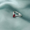 925 Sterling Silver Ruby Gemstone Ring – Elegance with a Touch of Royalty