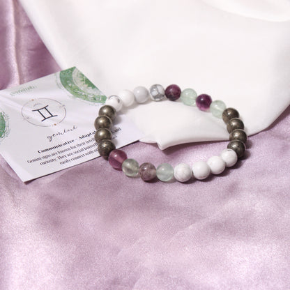 Gemini Zodiac Sign Natural Gemstone Bracelet (Mithun Rashi) for Communication and Adaptability