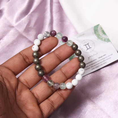 Gemini Zodiac Sign Natural Gemstone Bracelet (Mithun Rashi) for Communication and Adaptability