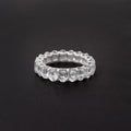 Natural White Topaz Faceted Oval Gemstone Ring – Elegant Sterling Silver Statement Jewelry