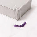 925 Sterling Silver Amethyst Beaded Chain Bracelet