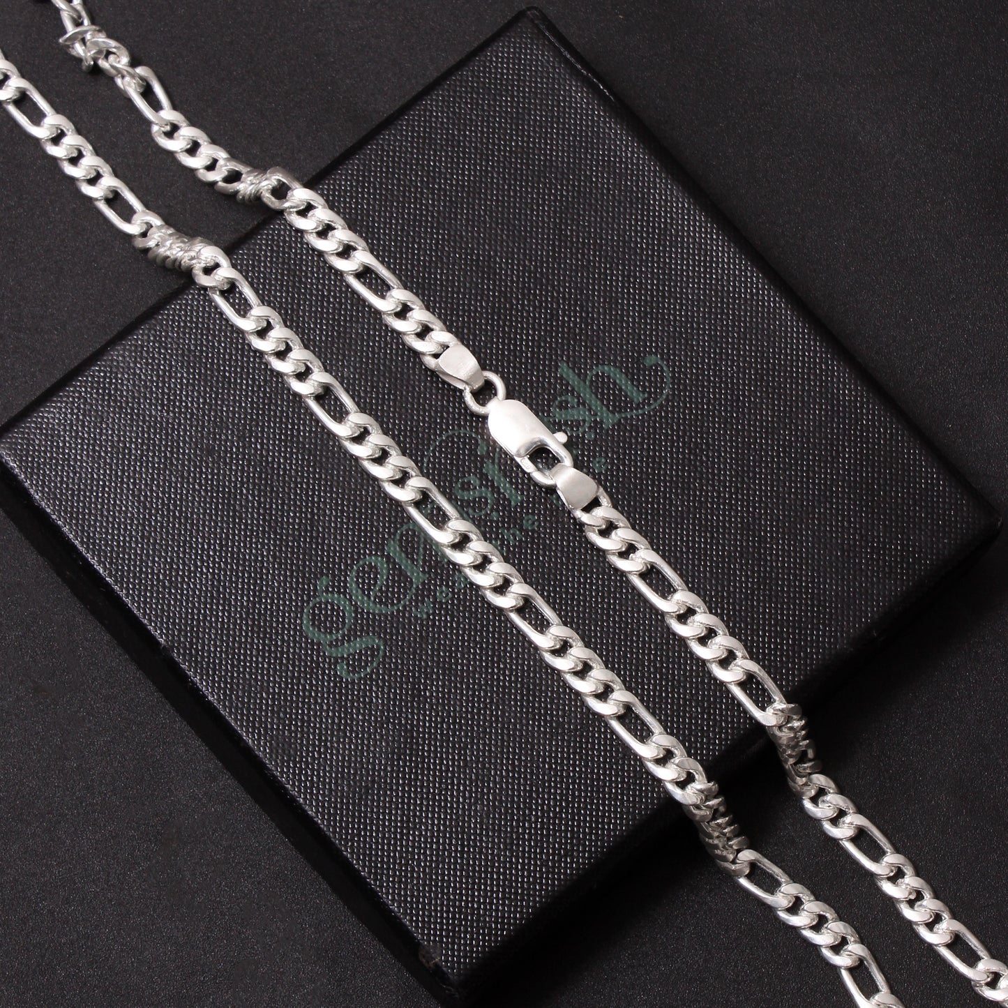 925 Sterling Silver Figaro Chain Necklace – Premium Men’s Solid Silver Link Chain | Daily Wear Jewelry