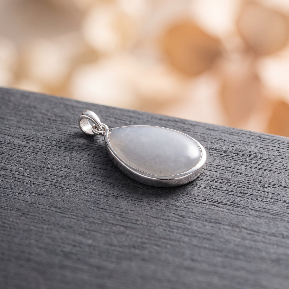 Natural Fire Moonstone Smooth Pear Gemstone Pendant – Elegant Statement Jewelry