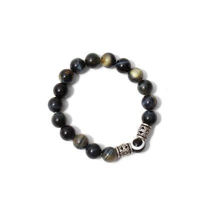 Cat's Eye & Evil Eye Protection Bracelet with Accent Beads – Spiritual Shielding & Style