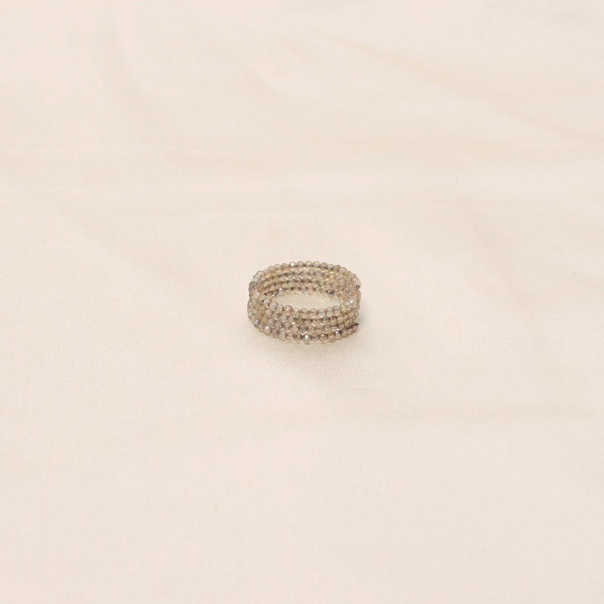 Dazzling Yellow Sapphire Faceted Bead Stretch Ring – Elegant Prosperity & Success
