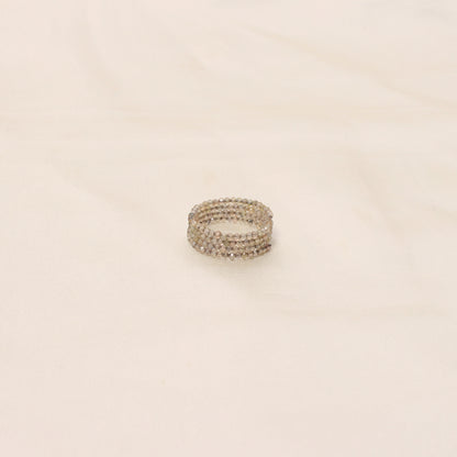 Dazzling Yellow Sapphire Faceted Bead Stretch Ring – Elegant Prosperity & Success