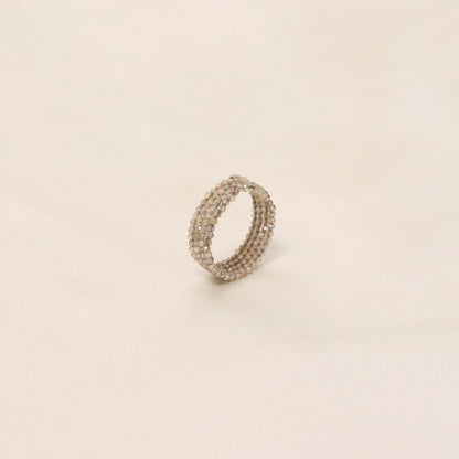 Dazzling Yellow Sapphire Faceted Bead Stretch Ring – Elegant Prosperity & Success