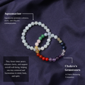 7 Chakras + Aquamarine Healing Stretchable Gemstone Bracelet – Calmness, Clarity & Communication