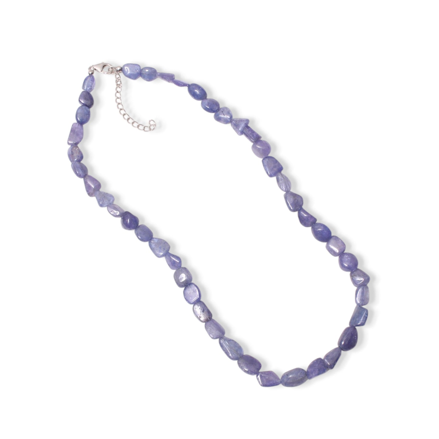 Natural Tanzanite Tumbled Beads Necklace – Raw Gemstone Jewelry for Spiritual Growth & Intuition