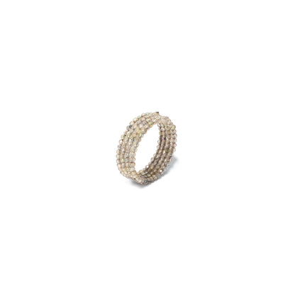 Dazzling Yellow Sapphire Faceted Bead Stretch Ring – Elegant Prosperity & Success