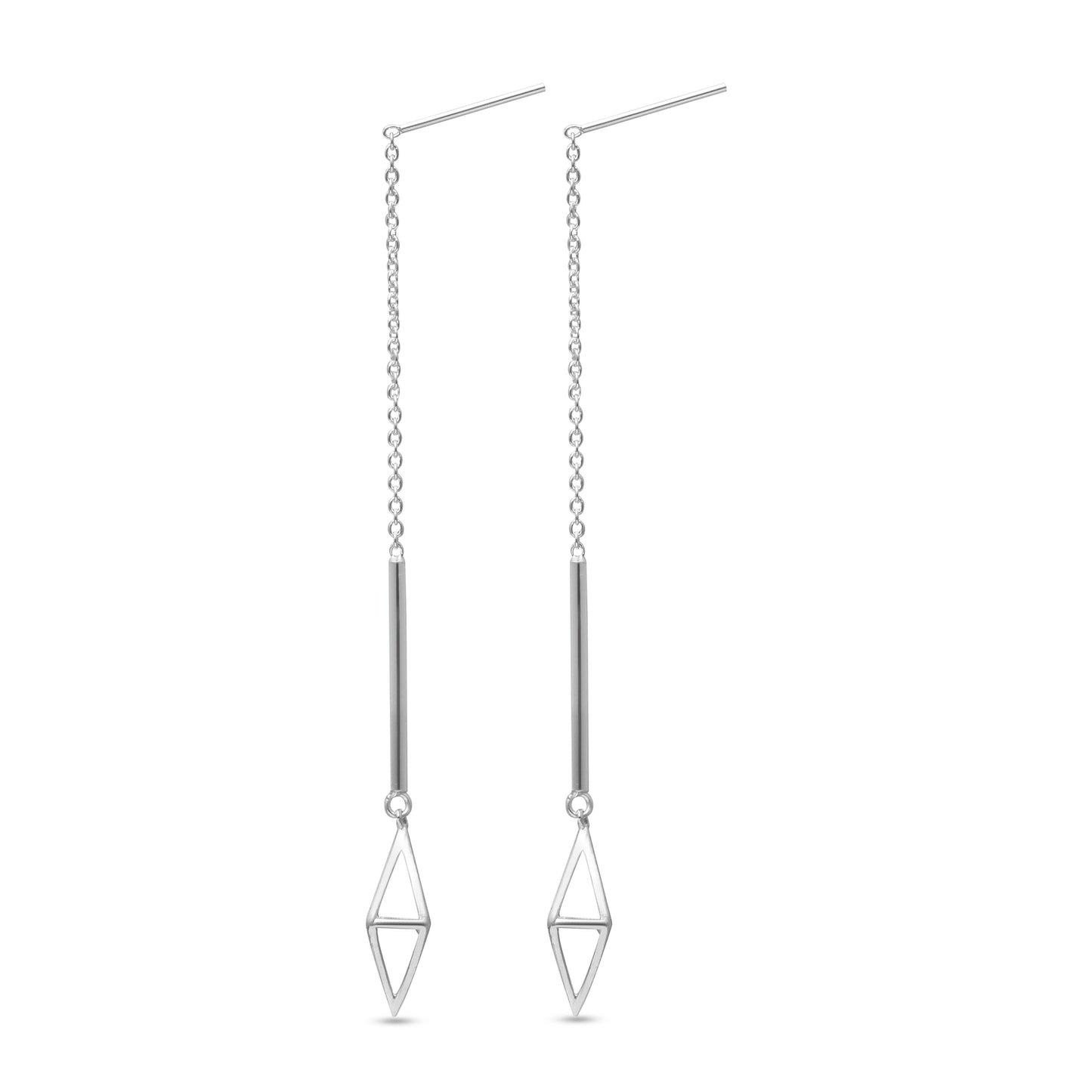 925 Sterling Silver Geometric Sue Dhaga Earrings