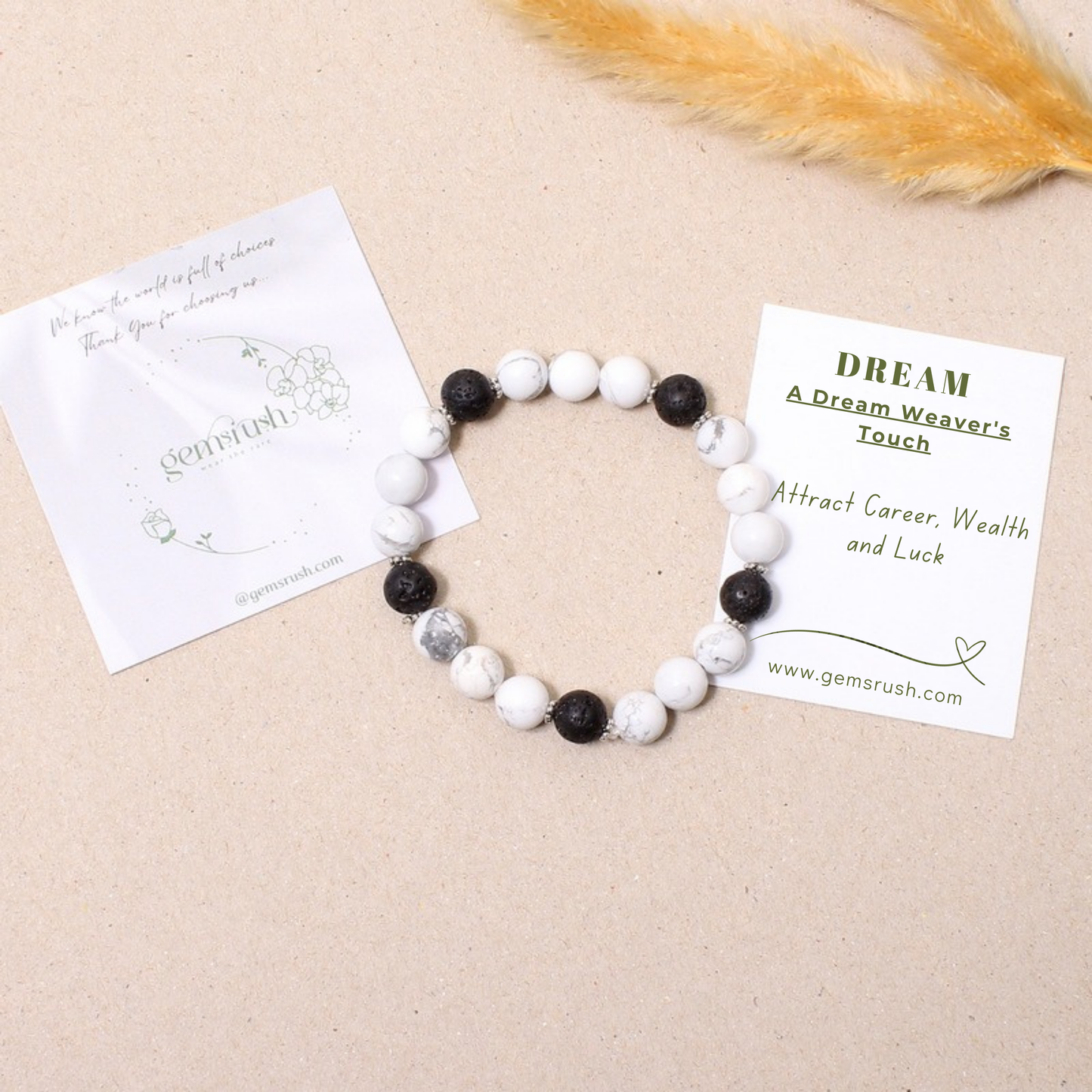 Dream – Healing Stretchable Gemstone Bracelet – Attract Career, Wealth, and Luck